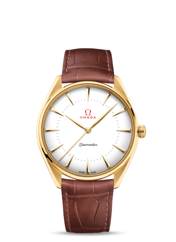 Omega Seamaster Master Co-Axial 39.5 Olympic Games Gold Yellow Gold / Enamel / Alligator